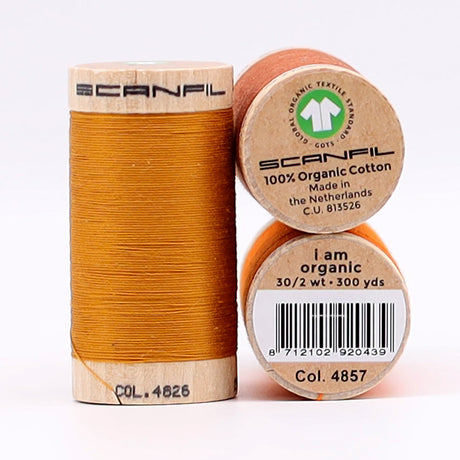 SCANFIL® 30wt Organic Pima Cotton Thread Trio Set - 3ct 300yd Spools - Harvest Hues