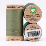 SCANFIL® 30wt Organic Pima Cotton Thread Trio Set - 3ct 300yd Spools - Foresty Greens