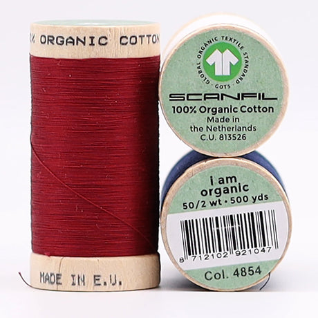 SCANFIL® 50wt Organic Pima Cotton Thread Trio Set - 3ct 500yd Spools - Patriotic