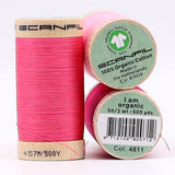 SCANFIL® 50wt Organic Pima Cotton Thread Trio Set - 3ct 500yd Spools - Pretty Pinks