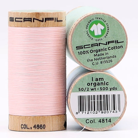 SCANFIL® 50wt Organic Pima Cotton Thread Trio Set - 3ct 500yd Spools - Baby Pastels