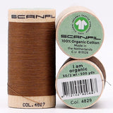 SCANFIL® 50wt Organic Pima Cotton Thread Trio Set - 3ct 500yd Spools - Earthy Browns
