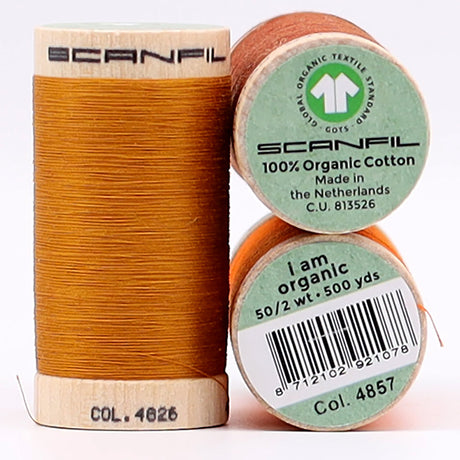 SCANFIL® 50wt Organic Pima Cotton Thread Trio Set - 3ct 500yd Spools - Harvest Hues