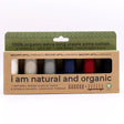 SCANFIL® 50wt Organic Pima Cotton Thread Set - 6ct 500yd Spools & Wood Rack - Neutrals