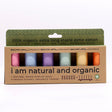 SCANFIL® 50wt Organic Pima Cotton Thread Set - 6ct 500yd Spools & Wood Rack - Pastels