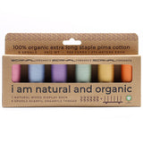 SCANFIL® 30wt Organic Pima Cotton Thread Set - 6ct 300yd Spools & Wood Rack - Pastels