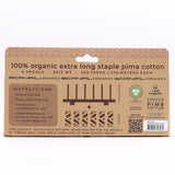 SCANFIL® 30wt Organic Pima Cotton Thread Set - 6ct 300yd Spools & Wood Rack - Fashion Mix