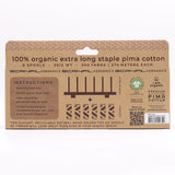 SCANFIL® 30wt Organic Pima Cotton Thread Set - 6ct 300yd Spools & Wood Rack - Patriotic