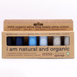 SCANFIL® 30wt Organic Pima Cotton Thread Set - 6ct 300yd Spools & Wood Rack - Frosty Winter