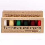 SCANFIL® 30wt Organic Pima Cotton Thread Set - 6ct 300yd Spools & Wood Rack - Holiday Traditions