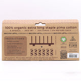 SCANFIL® 30wt Organic Pima Cotton Thread Set - 6ct 300yd Spools & Wood Rack - Trendy Holiday