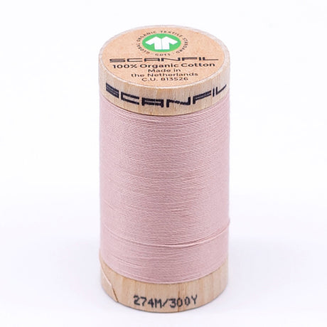 SCANFIL® 30wt Organic Pima Cotton Thread 300 yds - 4842 Rose Smoke