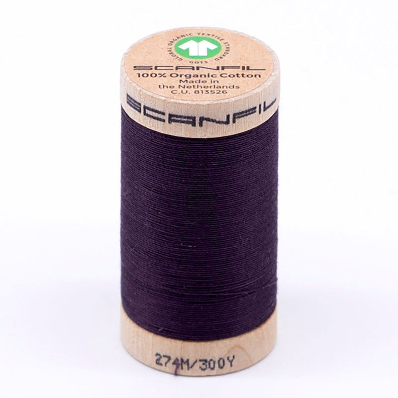 SCANFIL® 30wt Organic Pima Cotton Thread 300 yds - 4845 Plum Perfect