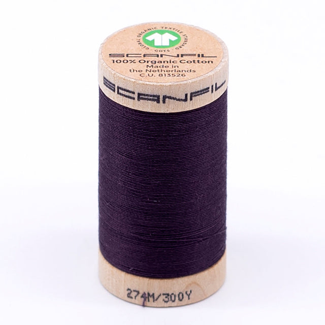 SCANFIL® 30wt Organic Pima Cotton Thread 300 yds - 4845 Plum Perfect