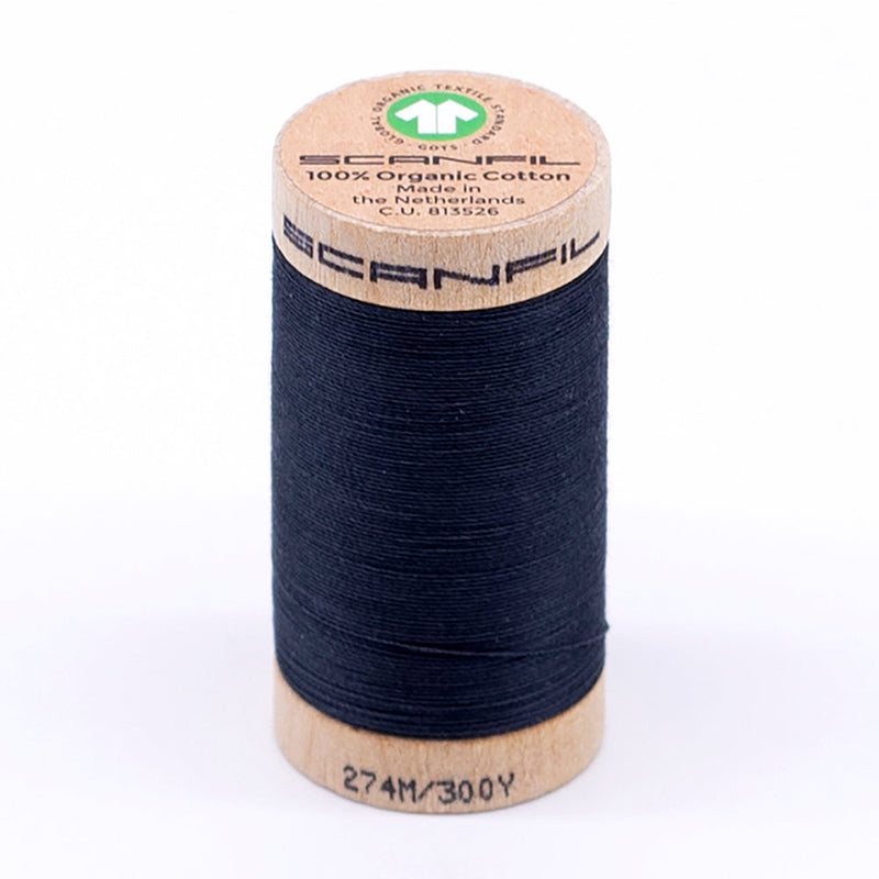 SCANFIL® 30wt Organic Pima Cotton Thread 300 yds - 4846 Midnight Navy