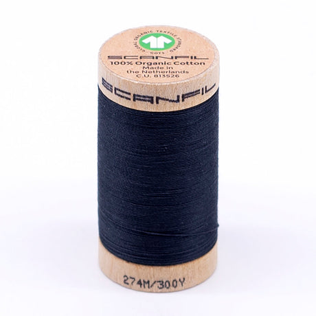 SCANFIL® 30wt Organic Pima Cotton Thread 300 yds - 4846 Midnight Navy