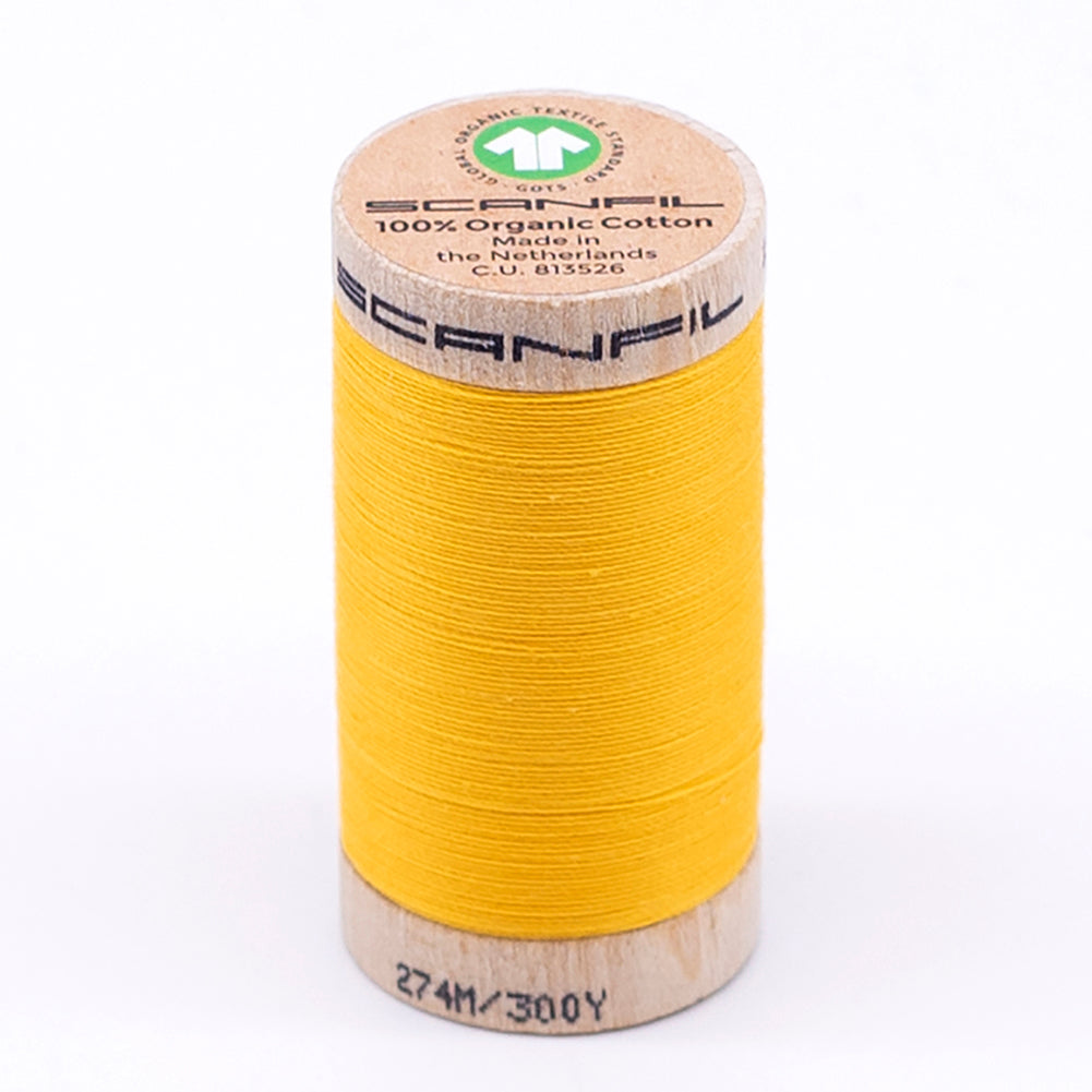 SCANFIL® 30wt Organic Pima Cotton Thread 300 yds - 4847 Banana