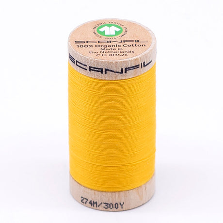 SCANFIL® 30wt Organic Pima Cotton Thread 300 yds - 4847 Banana
