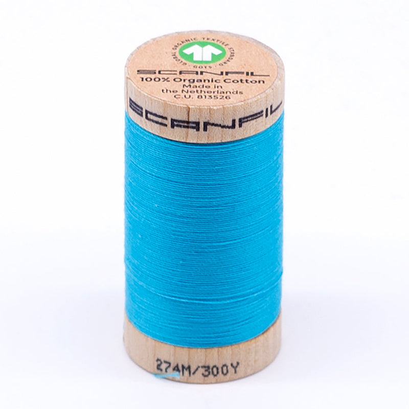 SCANFIL® 30wt Organic Pima Cotton Thread 300 yds - 4848 Blue Atoll