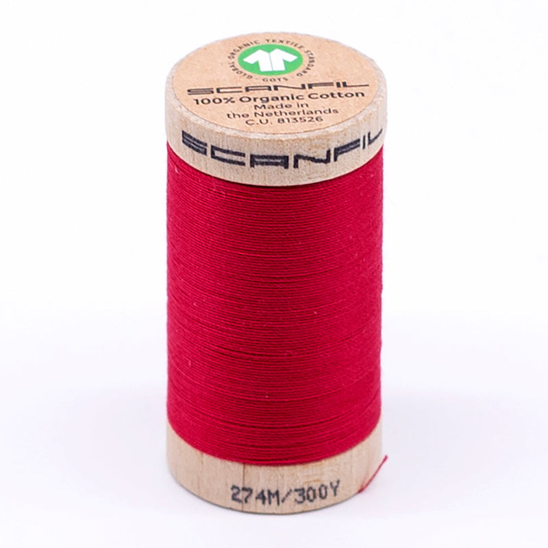 SCANFIL® 30wt Organic Pima Cotton Thread 300 yds - 4849 Watermelon