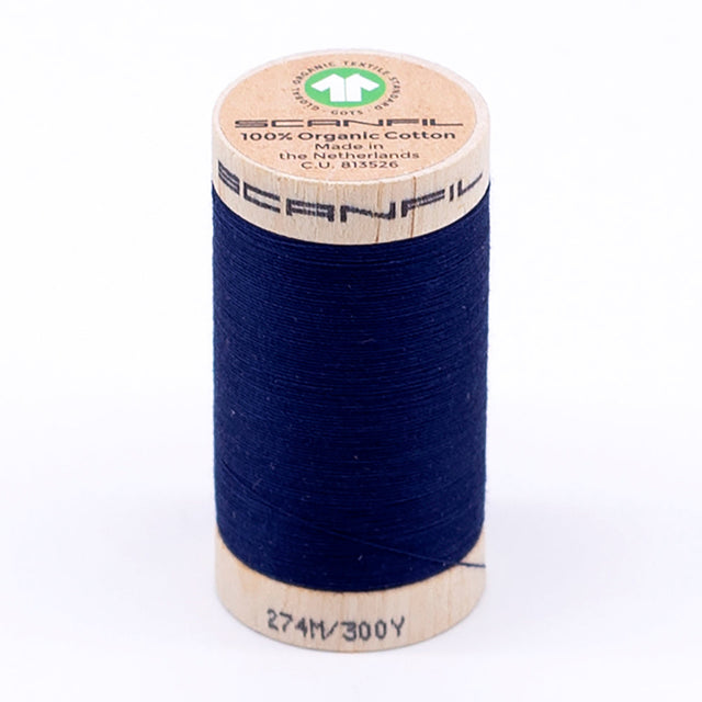 SCANFIL® 30wt Organic Pima Cotton Thread 300 yds - 4854 Bellwether Blue