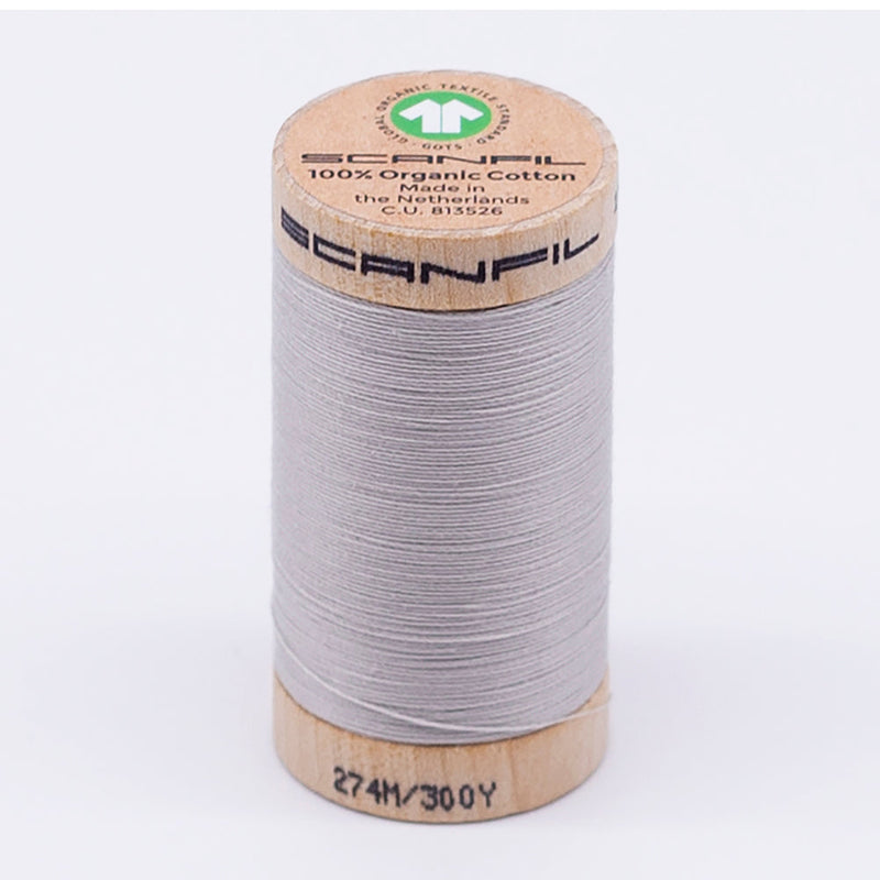 SCANFIL® 30wt Organic Pima Cotton Thread 300 yds - 4856 Silver Cloud