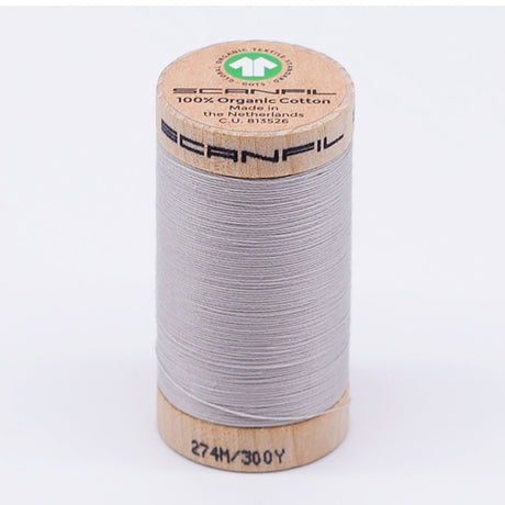 SCANFIL® 30wt Organic Pima Cotton Thread 300 yds - 4856 Silver Cloud