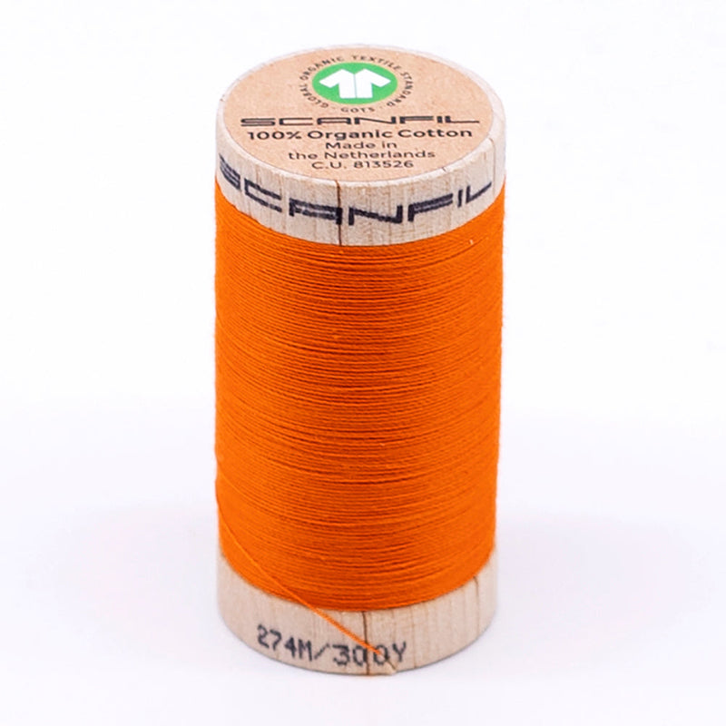 SCANFIL® 30wt Organic Pima Cotton Thread 300 yds - 4857 Tangelo
