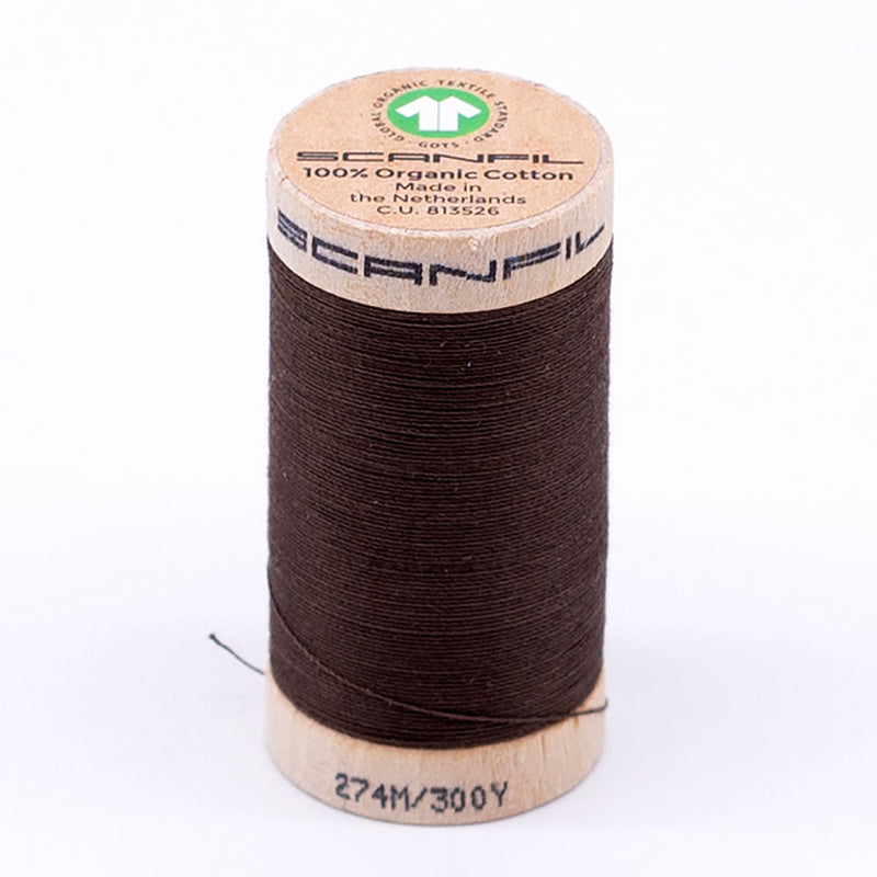 SCANFIL® 30wt Organic Pima Cotton Thread 300 yds - 4864 Coffee Liqueur