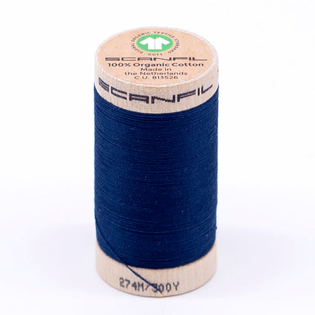 SCANFIL® 30wt Organic Pima Cotton Thread 300 yds - 4865 Sailor Blue
