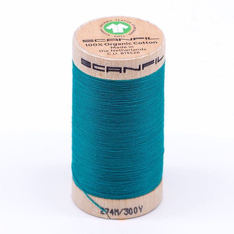 SCANFIL® 30wt Organic Pima Cotton Thread 300 yds - 4866 Tropical Green