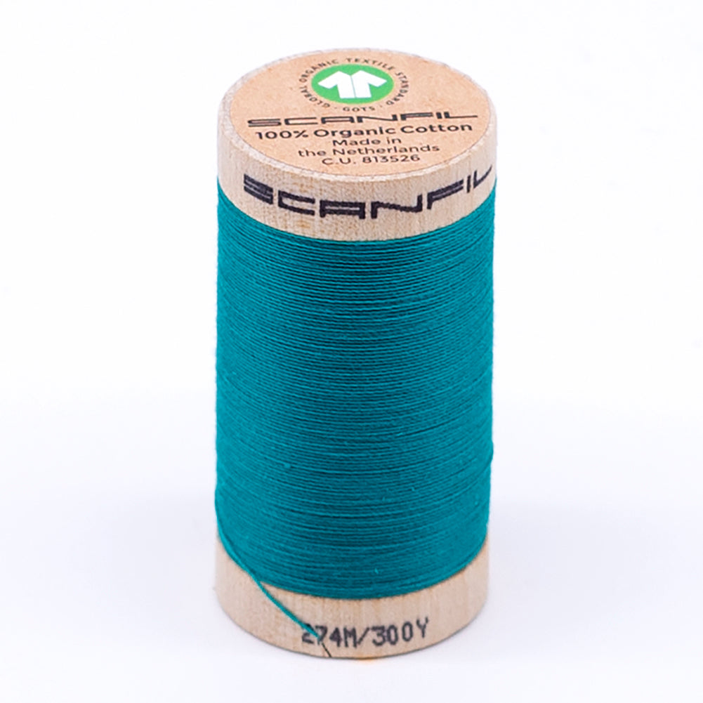 SCANFIL® 30wt Organic Pima Cotton Thread 300 yds - 4866 Tropical Green