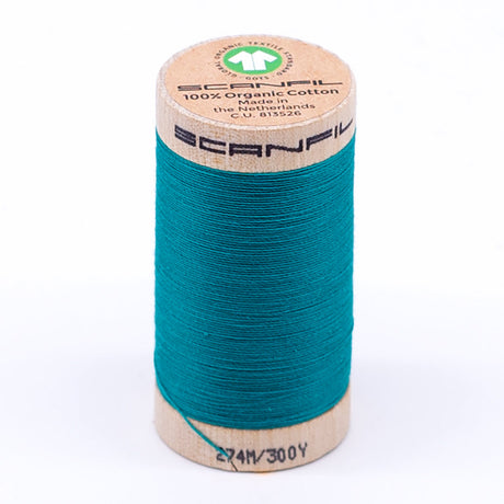 SCANFIL® 30wt Organic Pima Cotton Thread 300 yds - 4866 Tropical Green