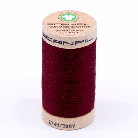 SCANFIL® 30wt Organic Pima Cotton Thread 300 yds - 4870 Rhubarb