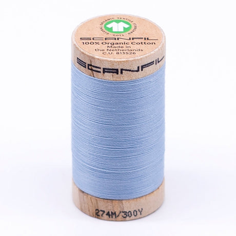 SCANFIL® 30wt Organic Pima Cotton Thread 300 yds - 4872 Baby Blue