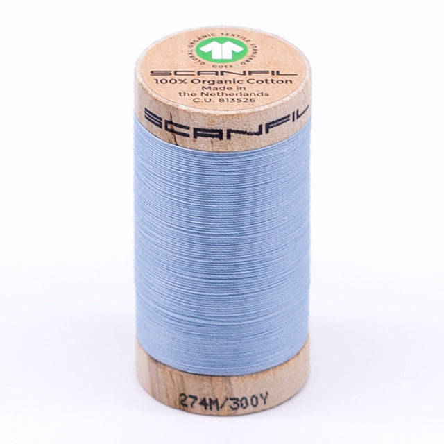 SCANFIL® 30wt Organic Pima Cotton Thread 300 yds - 4872 Baby Blue