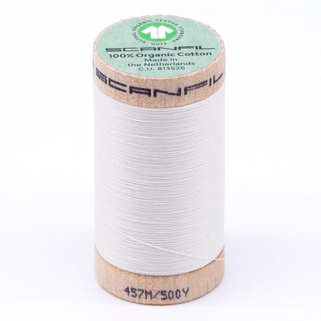 SCANFIL® 50wt Organic Pima Cotton Thread 500 yds - 4801 Coconut Milk