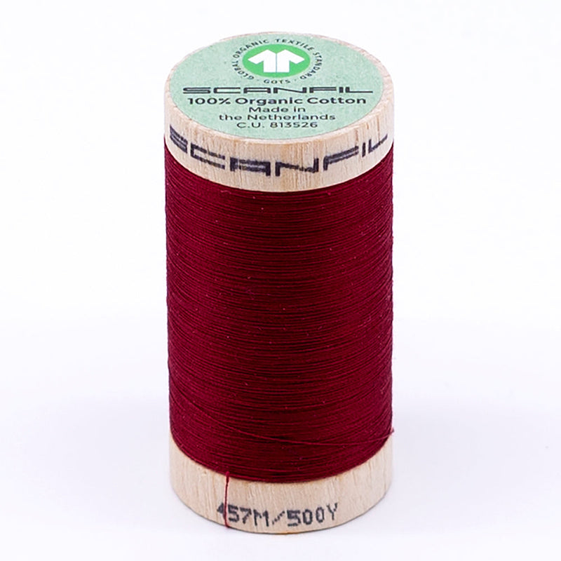 SCANFIL® 50wt Organic Pima Cotton Thread 500 yds - 4806 Crimson