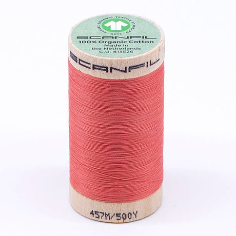 SCANFIL® 50wt Organic Pima Cotton Thread 500 yds - 4807 Burnt Coral