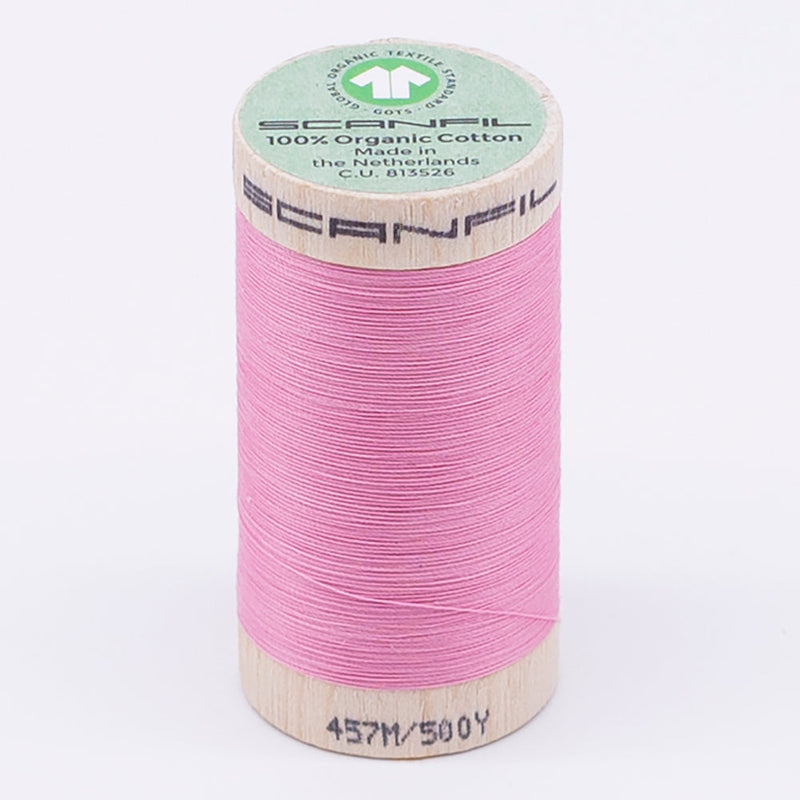 SCANFIL® 50wt Organic Pima Cotton Thread 500 yds - 4809 Candy Pink