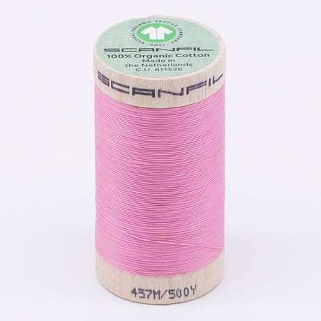 SCANFIL® 50wt Organic Pima Cotton Thread 500 yds - 4809 Candy Pink