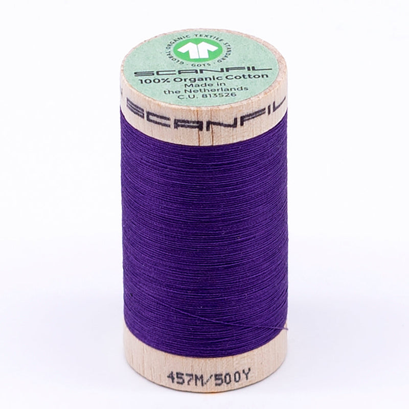 SCANFIL® 50wt Organic Pima Cotton Thread 500 yds - 4813 Royal Purple