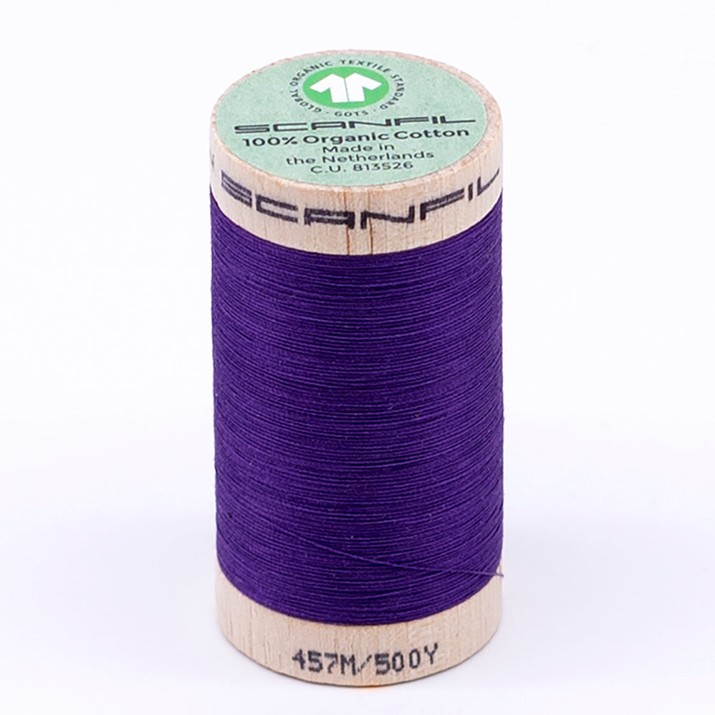 SCANFIL® 50wt Organic Pima Cotton Thread 500 yds - 4813 Royal Purple