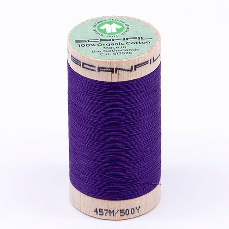 SCANFIL® 50wt Organic Pima Cotton Thread 500 yds - 4813 Royal Purple