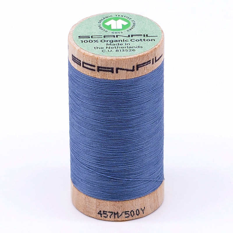 SCANFIL® 50wt Organic Pima Cotton Thread 500 yds - 4816 Blue Shadow