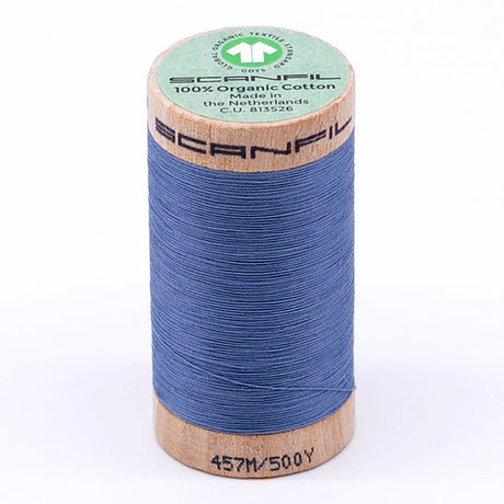 SCANFIL® 50wt Organic Pima Cotton Thread 500 yds - 4816 Blue Shadow