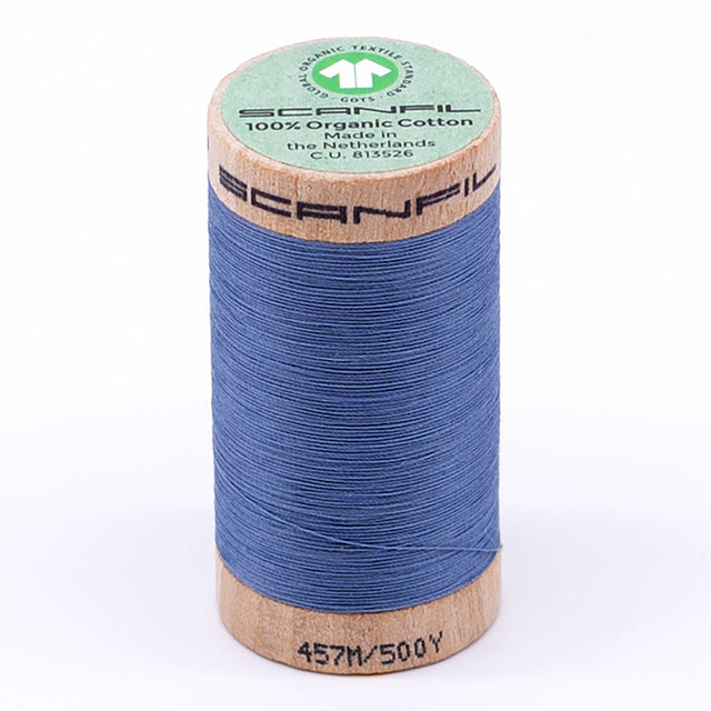 SCANFIL® 50wt Organic Pima Cotton Thread 500 yds - 4816 Blue Shadow