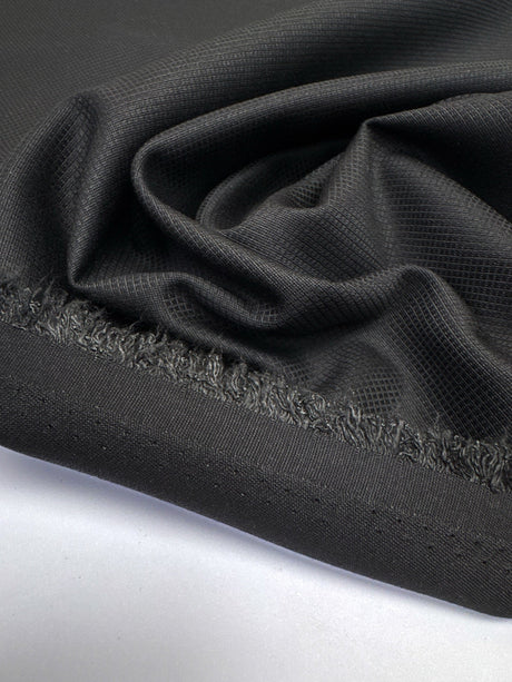 Black Jacquard Polyester Fabric