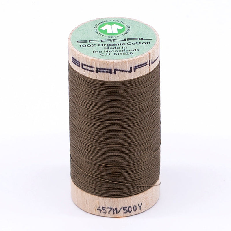 SCANFIL® 50wt Organic Pima Cotton Thread 500 yds - 4824 Lead Gray