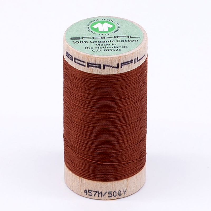 SCANFIL® 50wt Organic Pima Cotton Thread 500 yds - 4828 Baked Clay